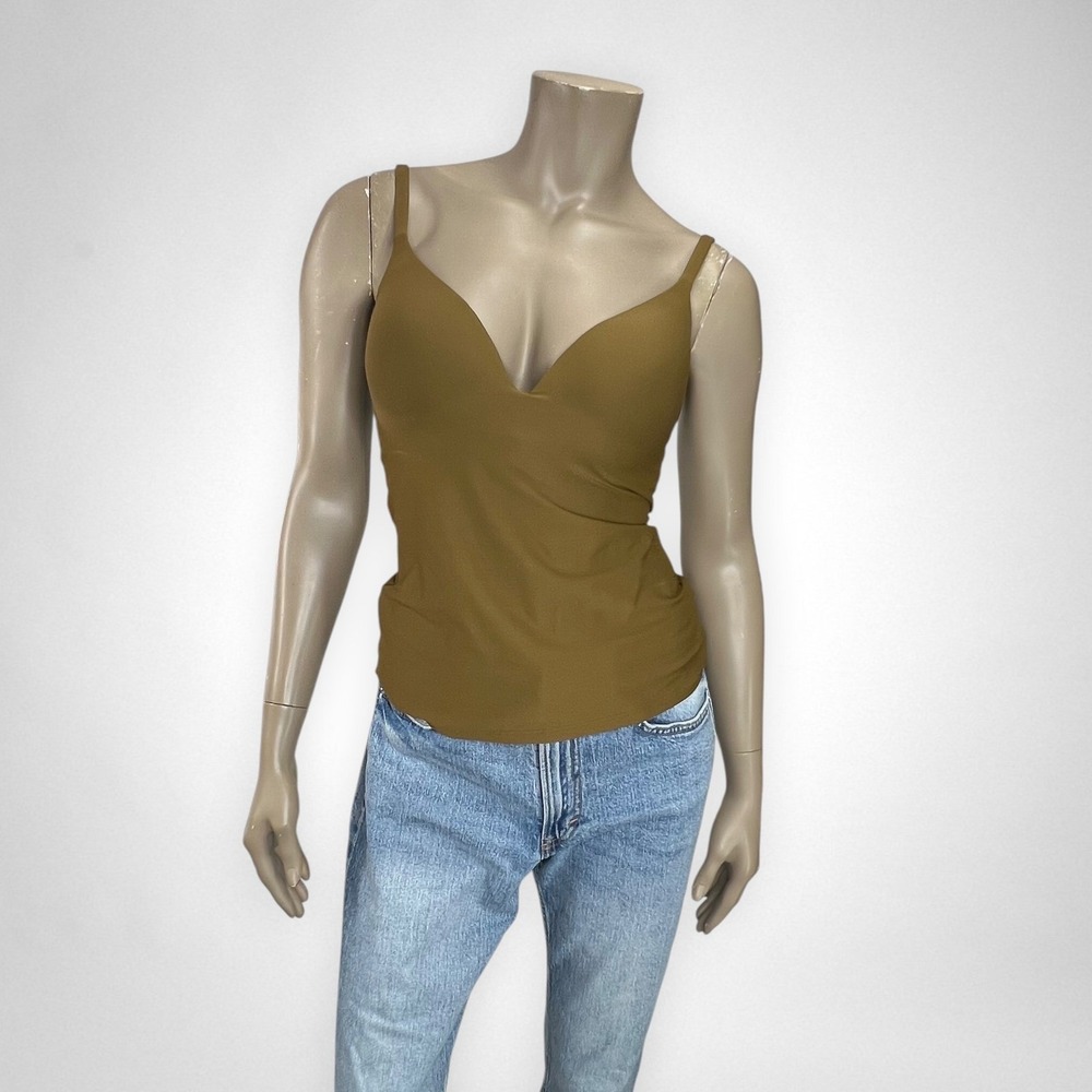 BODY BY VICTORIA Olive Green Cami Bra 34D
